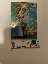 Bryce Young 2025 Panini Select Football  Sparks 3 Color Patch Green Prizm  /5