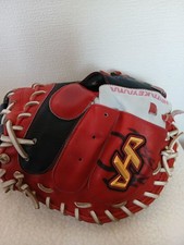 Hatakeyama Gold Baseball Mitt with Logo  Embroidery Used