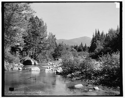 Ammonoosuc River Mt Washington White Mountains NH 1900s River Landscape