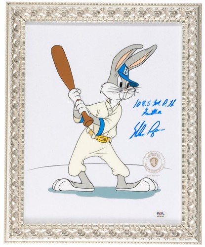 1992 Nolan Ryan Signed Bugs Bunny Animation Cel