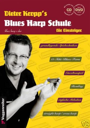 Dieter Kropp's BLUES HARP SCHULE, Mundharmonikaschule, leicht erklärt, mit Spaß! - Bild 1 von 4