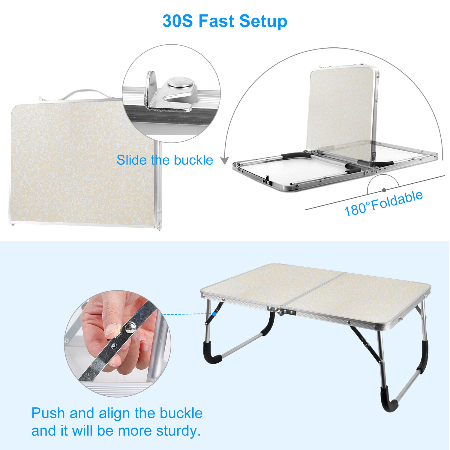 Foldable Portable Laptop Stand Bed Lazy Laptop Table Small Desk Breakfast Tray