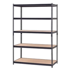 Garage Shelf Muscle Rack 48w X 24d X 72h 5-shelf Steel Shelving Black