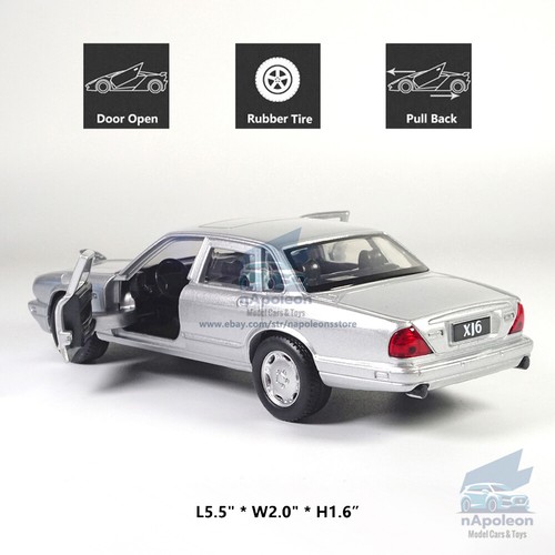 1:36 Jaguar XJ6 Modelo de Coche Aleación Diecast Colección Niños Regalo Juguete Vehículo Plata - Imagen 2 de 12