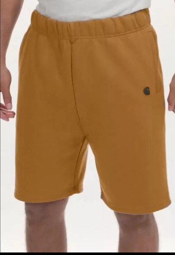 Carhartt Men's Loose Fit Midweight Fleece 9" Shorts Brown NEW size Small