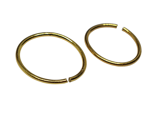 Nose Ring Tragus Septum 22g (0.6mm) 8mm / 10mm Sterling Silver 9k Gold Plated - Picture 12 of 12