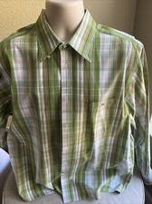 Vintage Lacoste Long Sleeve Green Button Up Shirt Size 45 XL/XXL