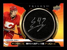 2023-24 Upper Deck Trilogy #RSP-CZ Connor Zary Rookie Signature Pucks