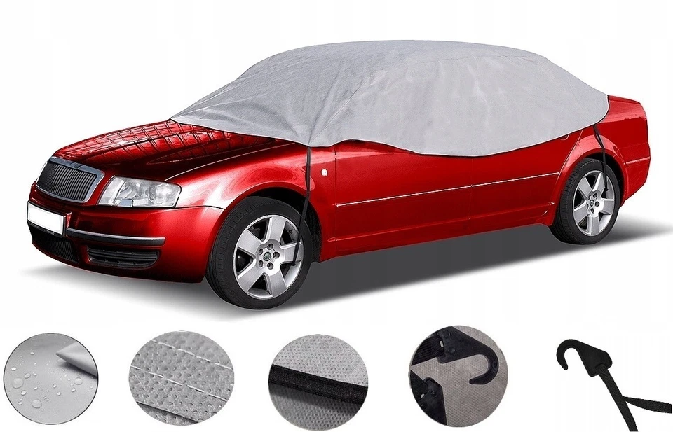 Car protective cover autoplane half garage UV protection for Fiat Linea - Image 3 of 4