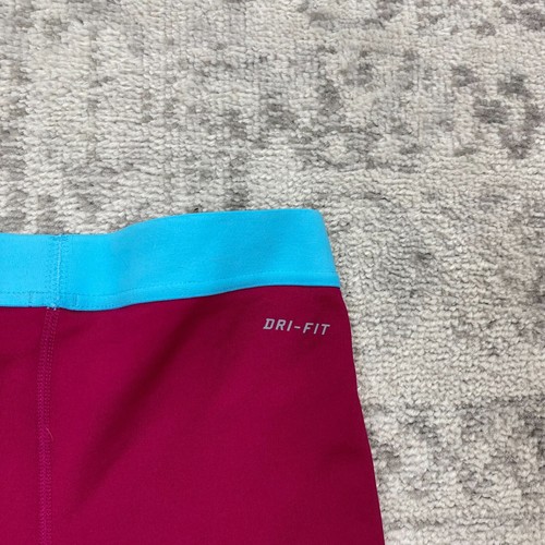 Nike Pro Shorts Dri Fit Girl's Pink Compression Training Gym Shorts Size XL - Picture 2 of 6