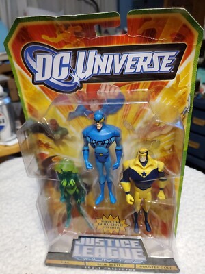 JLU FIRE, BLUE BEETLE, BOOSTER GOLD Figures JLU Justice League