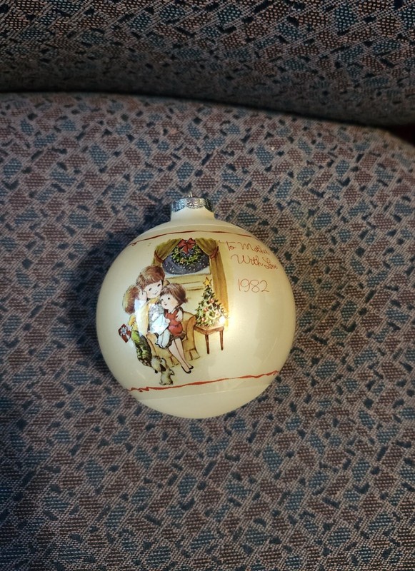 Gorham Textron 1982 To Mother with Love Glass Christmas Ornament IN BOX RARE