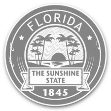 2 x Vinyl Stickers 15cm (bw) - Florida USA The Sunshine State Miami  #40242