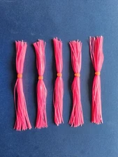 5 silicone Skirt Solid Pink  #5-69 Lure Spinnerbait jig Bass Tab buzz