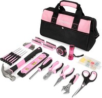 Workpro Pink Werkzeug Set Rosa Werkzeugkoffer 106-Teilig Haushalts-Werkzeugsatz
