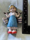 6" Dutch girl hold pail rack with 2 pails. Made in Japan stamped on her back — photo 3