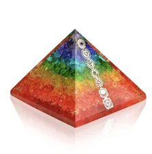 Orgone Pyramid Chakra Layer Energy Generator Meditation Pyramid Copper Symbol