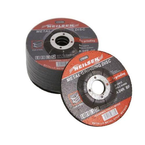 Neilsen Metal Grinding Discs 6mm 115mm 4.5"  Angle Grinder Cutting 1, 3, 5 Or 10 - Picture 1 of 4
