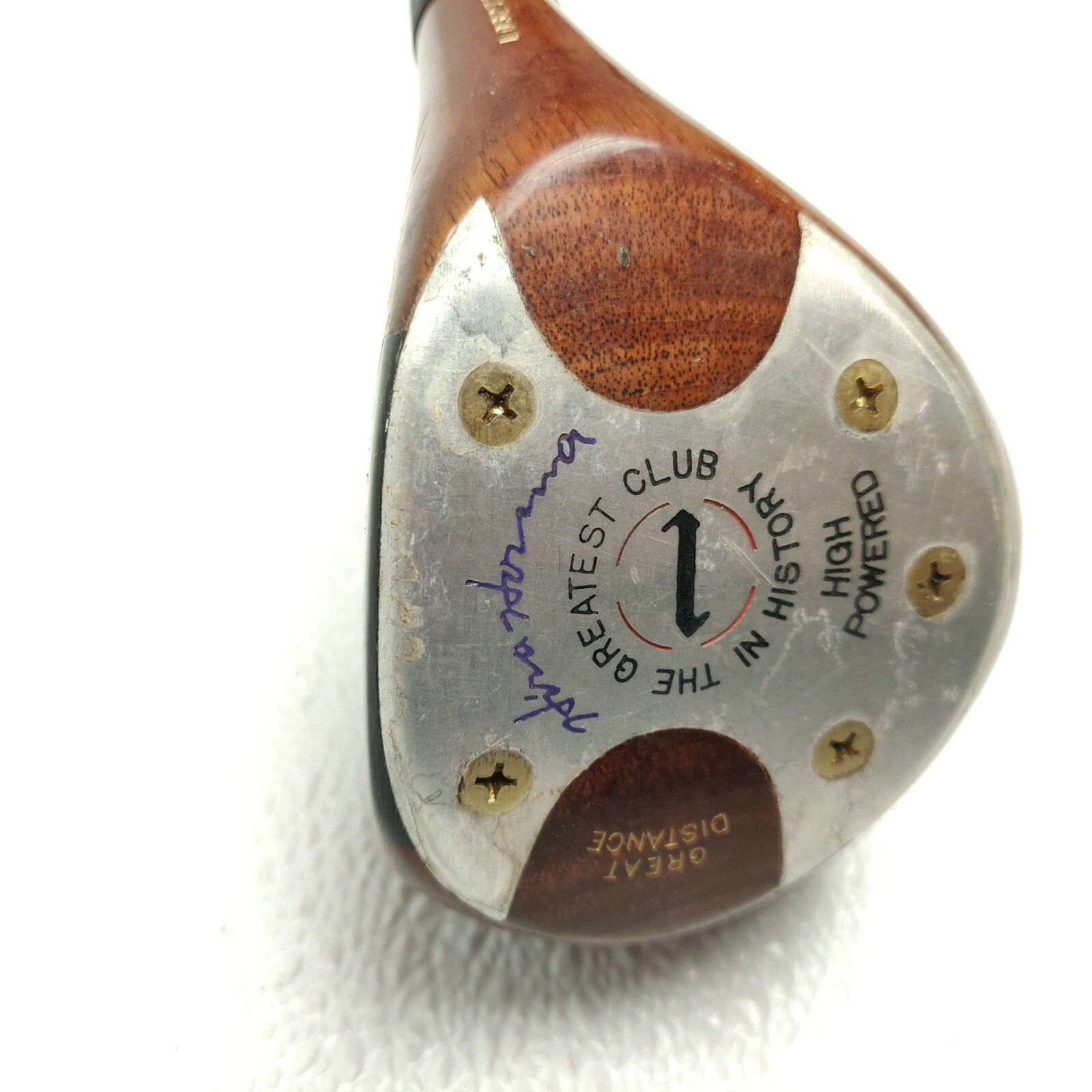 Vintage Persimmon Golf Club Driver Hiro Honma Titanium Boron Shaft 1