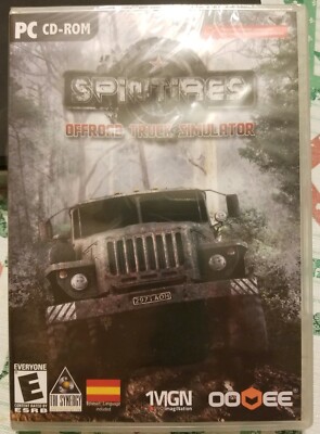 Spintires Offroad Truck Sim (PC, 2016) Factory Sealed With Cut Down back of case