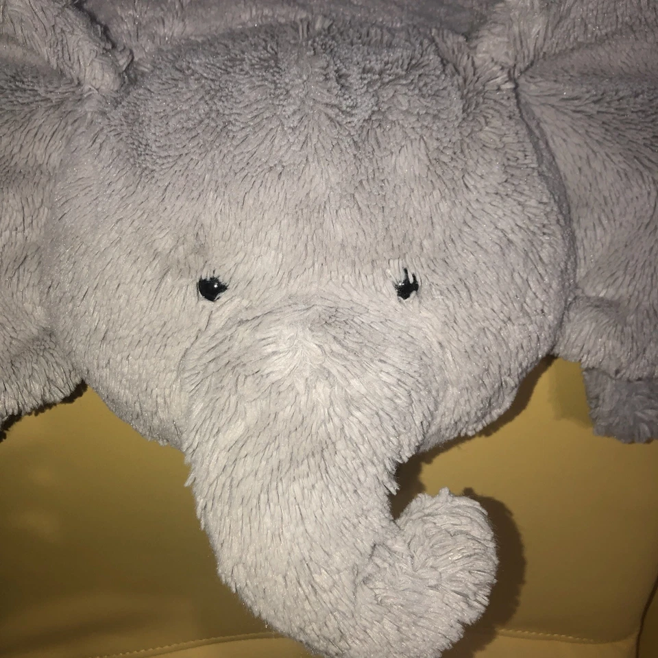 Pottery Barn Kids Gris Elefante Barriga Tiempo Lovey “B” Personalizado 25” Por 34” Foto 4 de 4