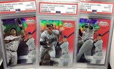 2017 Topps Gold Label AARON JUDGE RED LABEL RAINBOW class 1,2,&3 PSA 10 trio 