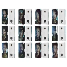 OFFICIAL AMC THE WALKING DEAD CHARACTERS LEATHER BOOK CASE FOR MOTOROLA PHONES