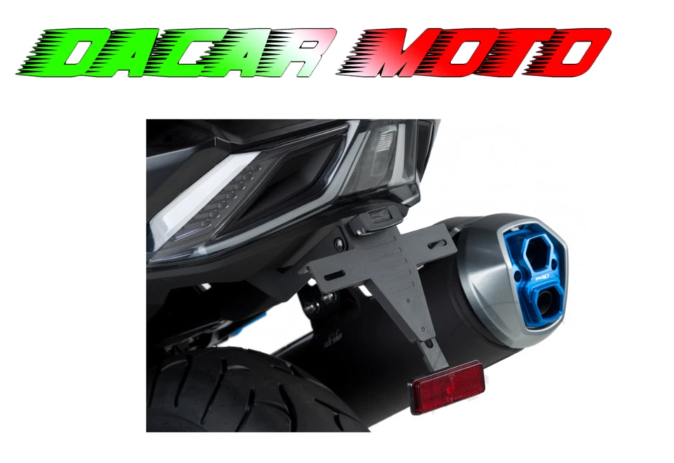 Placa Puig Negro Kymco Ak 550 I ABS 2017 2018 2019 2020 2021 2022 - Imagen 1 de 4