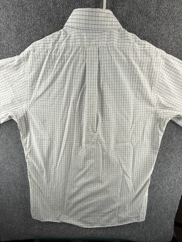 Brooks Brothers Button-Down Non-Iron Classic Cotton Check 16.5 35 Blue Men Shirt - Picture 15 of 15