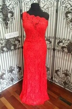 G1305 MORI LEE RED 15/16 ONE SHOULDER BEADED $469 PROM PARTY FORMAL GOWN DRESS