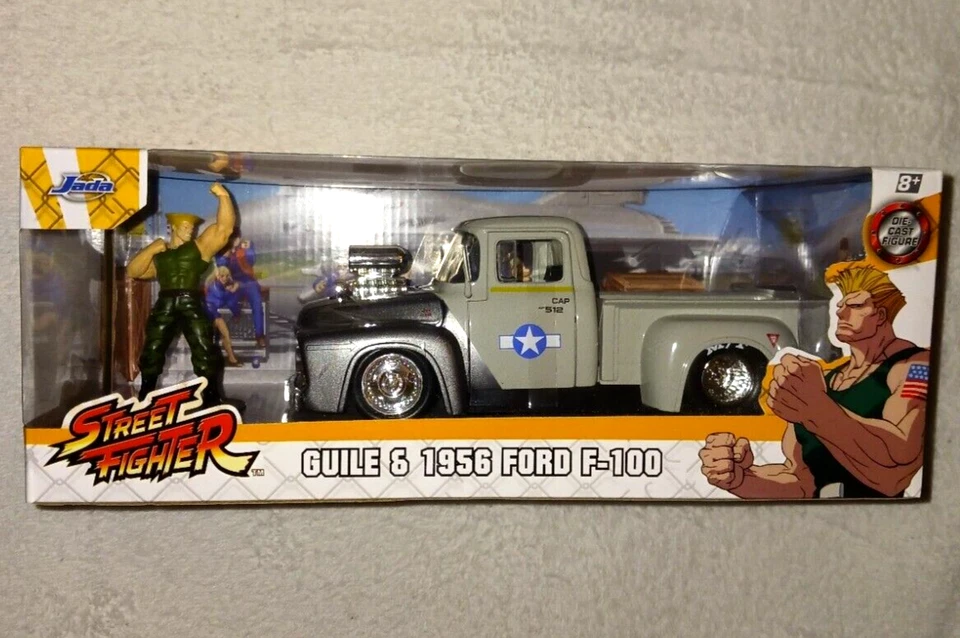 Фигурка JADA Street Fighter Guile и литой пикап 1956 Ford F-100 масштаб 1:24 - Изображение 2 из 2