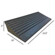 5 Ton Rubber Curb Ramp - 4" Height - End Caps - Portable - Electriduct