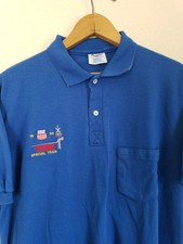 Vintage 90s Union Pacific 1994 Operation Lifesaver Special Train Polo Shirt
