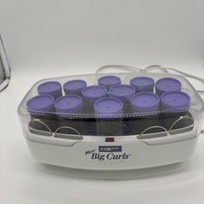 Conair More Big Curls Heated Rollers EUC. Tested 12 Purple Rollers.
