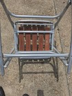 vintage redwood cedar and aluminum folding rocking chair outdoor excellent... — photo 5