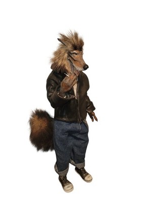 17'' Rockabilly Big Bad Wolf Doll / Figurine By Karen Baker Ooak Ultra Realistic