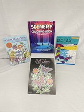 Large Print Adult Relaxing Stress relieving Coloring Books Lot of 4