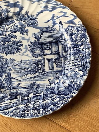 Myott blau & weiß 12" Speiseteller - The Hunter - Top Zustand - Bild 4 von 13