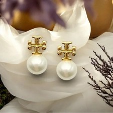 Tory Burch MOONDANCE PEARL STUD EARRINGS