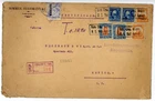 Mexico/USA 1914 registered cover American Intervention at Vera Cruz + mail to UK