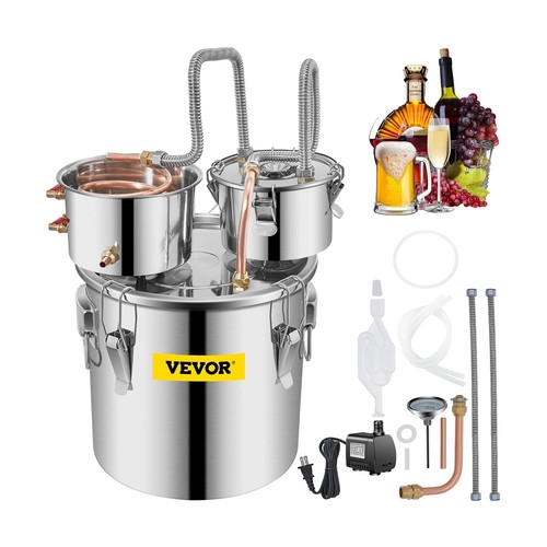VEVOR Alcohol Still 8 GAL / 30 L Alcohol Distiller Kit with Thu... USA FAST SHIP