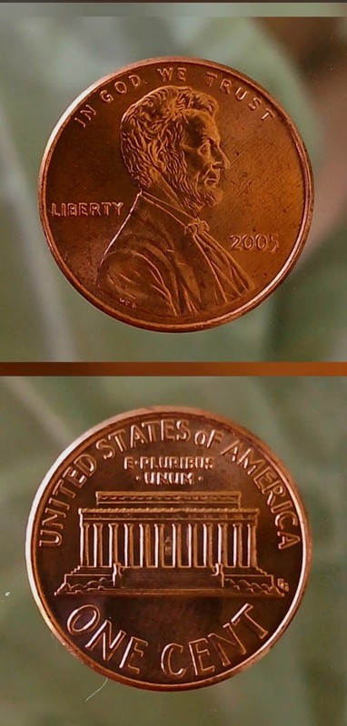 2005 Lincoln Cent Satin Fin condition Near Flawless No Mint Mark Copper
