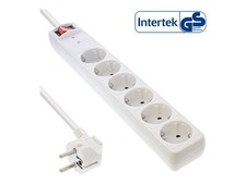 InLine Multi-Outlet 6x Shucko with Network Switch Protection White 1.5m 16461Q