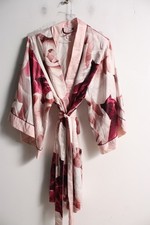 Ted Baker Floral Satin Dressing Gown - Pink - Size 12 14 (B9)