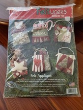 Felt Works Applique By Dimensions 8136 Holiday Christmas Pocket Ornaments NEW