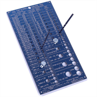 Stainless Steel Tap & Drill Gauge | Metric and SAE | Recommends Bit...
