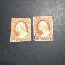 US Scott#10A and 11A 3c Washington Used