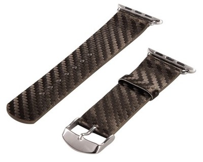 Hama Uhren-Armband Uhren-Band Carbon für Apple Watch iWatch 42mm 44mm Series 1-6