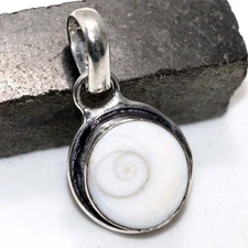 Shiva Eye 925 Silver Plated Round Gemstone Pendant 1.3" Gifts Jewelry GW