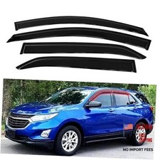 Tape-On Window Visors 4-Piece Compatible with Sun 2018-2024 Chevy Equinox black